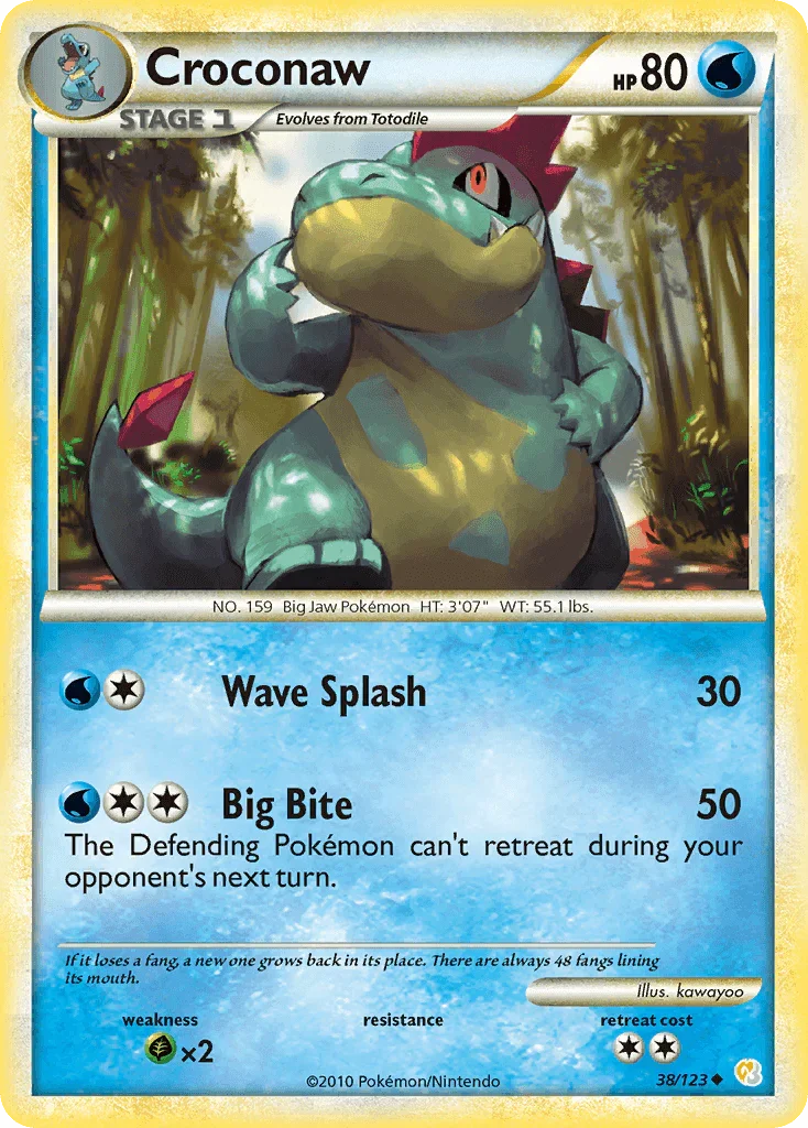 Croconaw (38/123) [HeartGold & SoulSilver: Base Set]