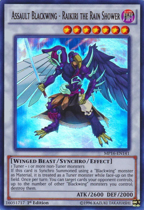 Assault Blackwing - Raikiri the Rain Shower [MP16-EN141] Ultra Rare