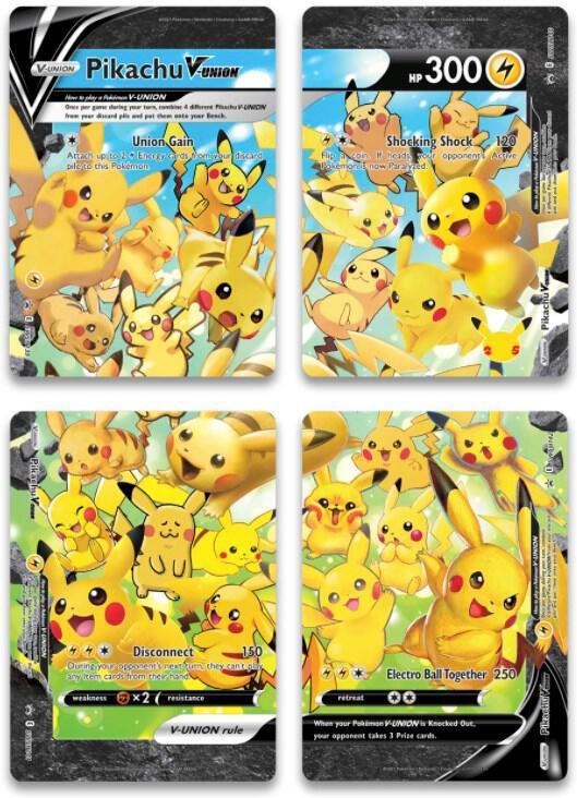 Pikachu V-UNION (Set of 4) [Sword & Shield: Black Star Promos]