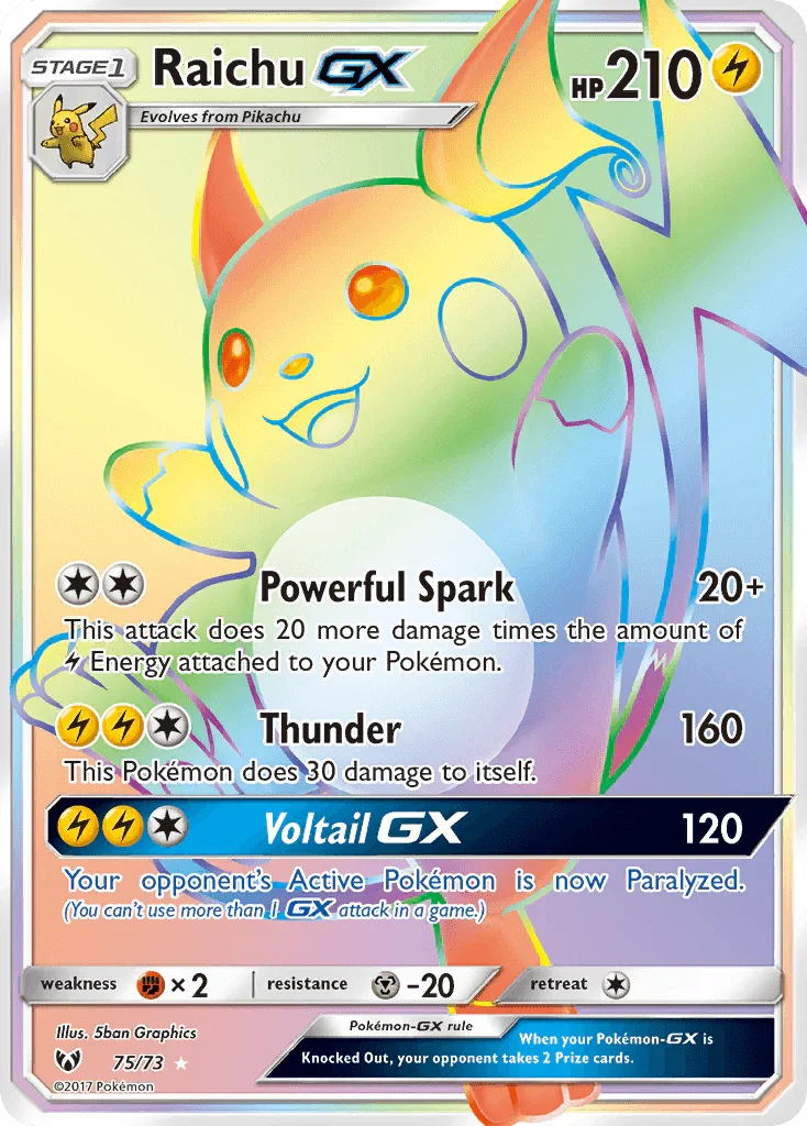 Raichu GX (75/73) [Sun & Moon: Shining Legends]