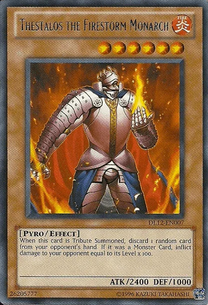 Thestalos the Firestorm Monarch (Blue) [DL12-EN007] Rare