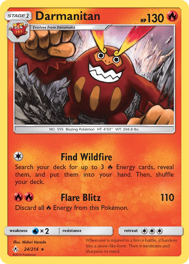 Darmanitan (24/214) [Sun & Moon: Unbroken Bonds]