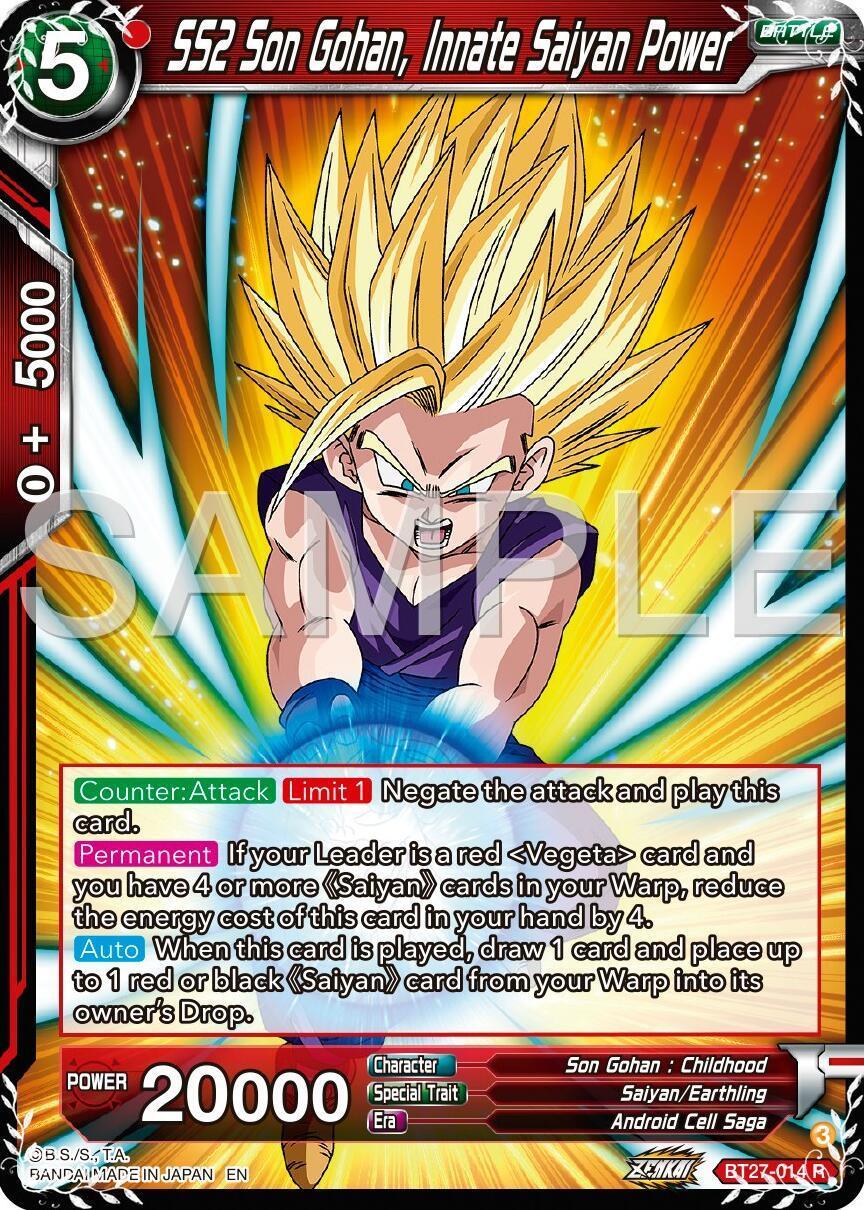 SS2 Son Gohan, Innate Saiyan Power (BT27-014) [History of Z]