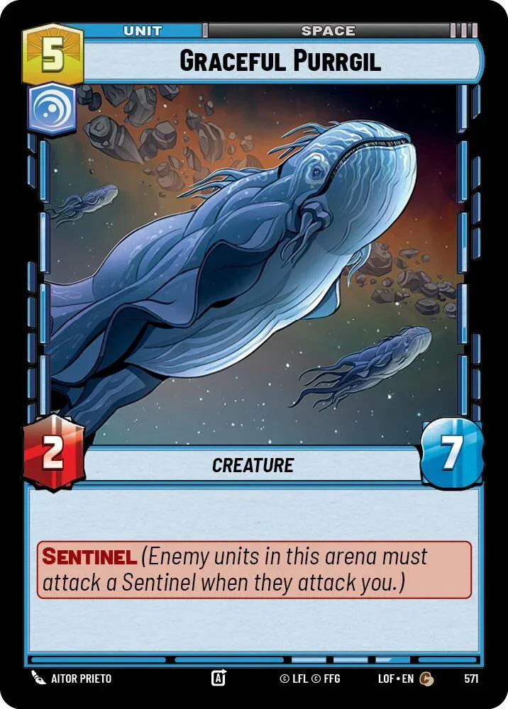 Graceful Purrgil (571) (Foil) (571) [Legends of the Force]