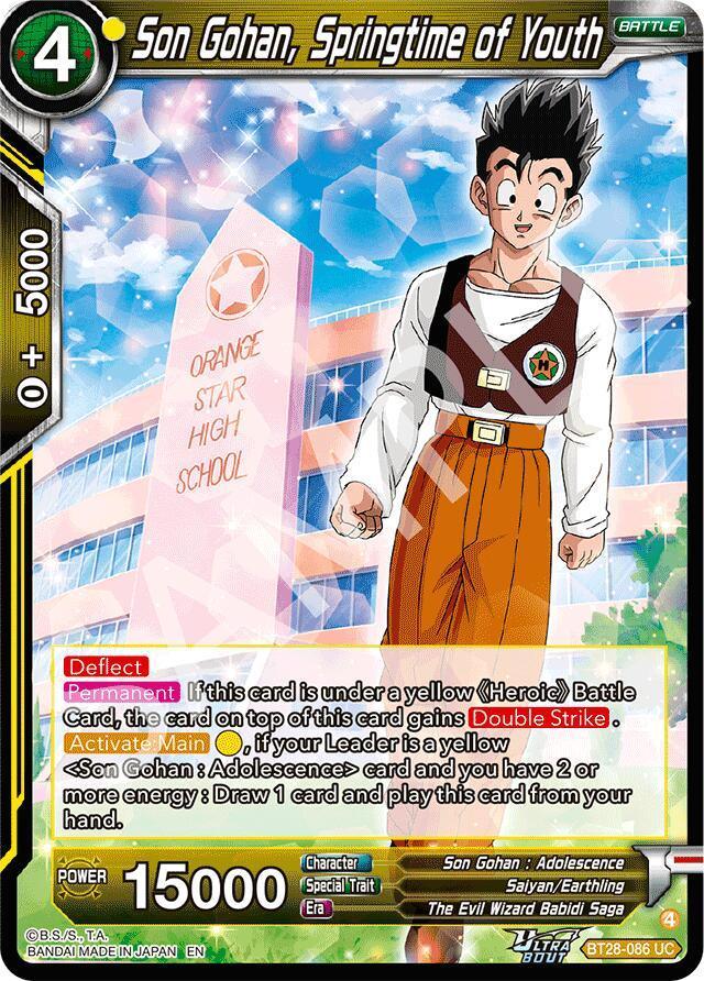 Son Gohan, Springtime of Youth (BT28-086) [Prismatic Clash]
