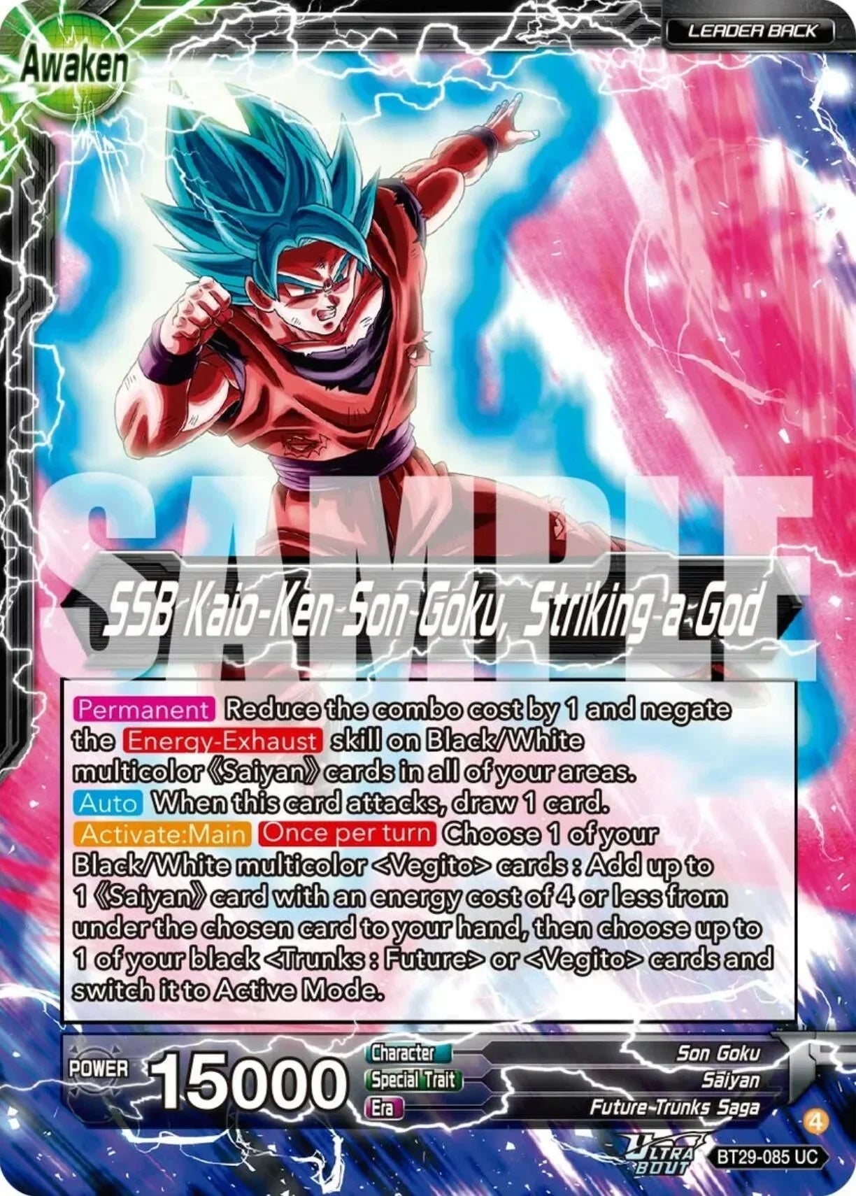 Son Goku // SSB Kaio-Ken Son Goku, Striking a God (BT29-085) [Fearsome Rivals]