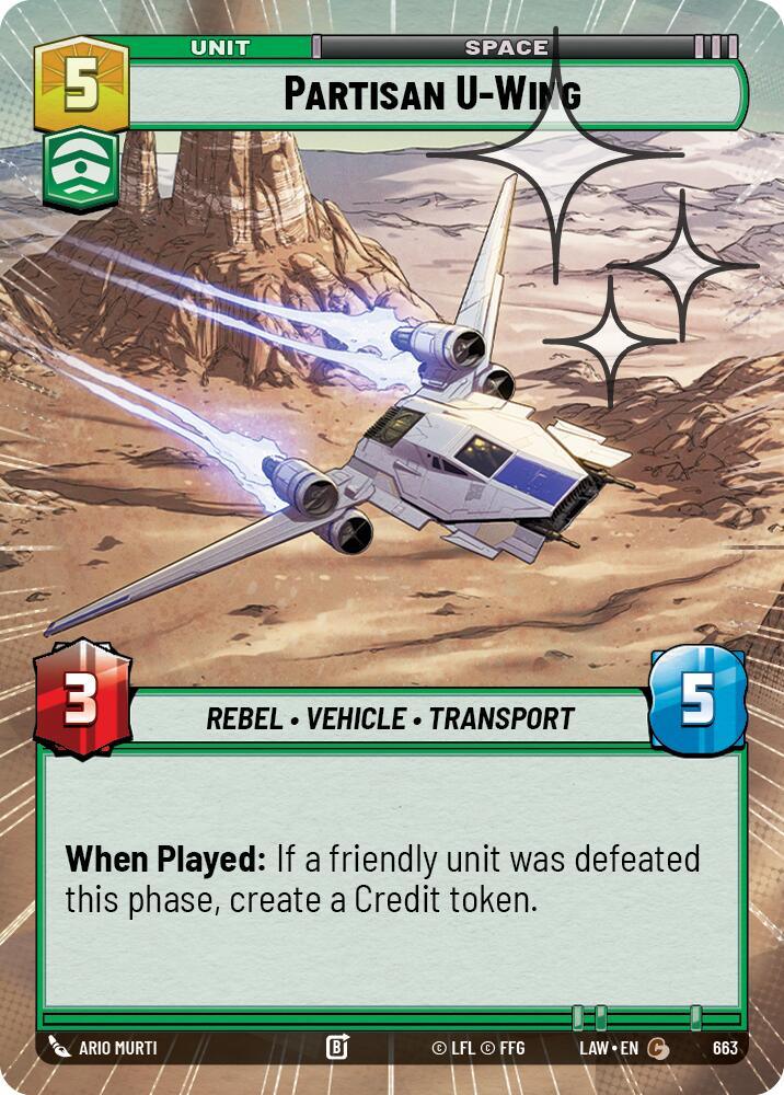 Partisan U-Wing (425) (Hyperspace Foil) (425) [A Lawless Time]
