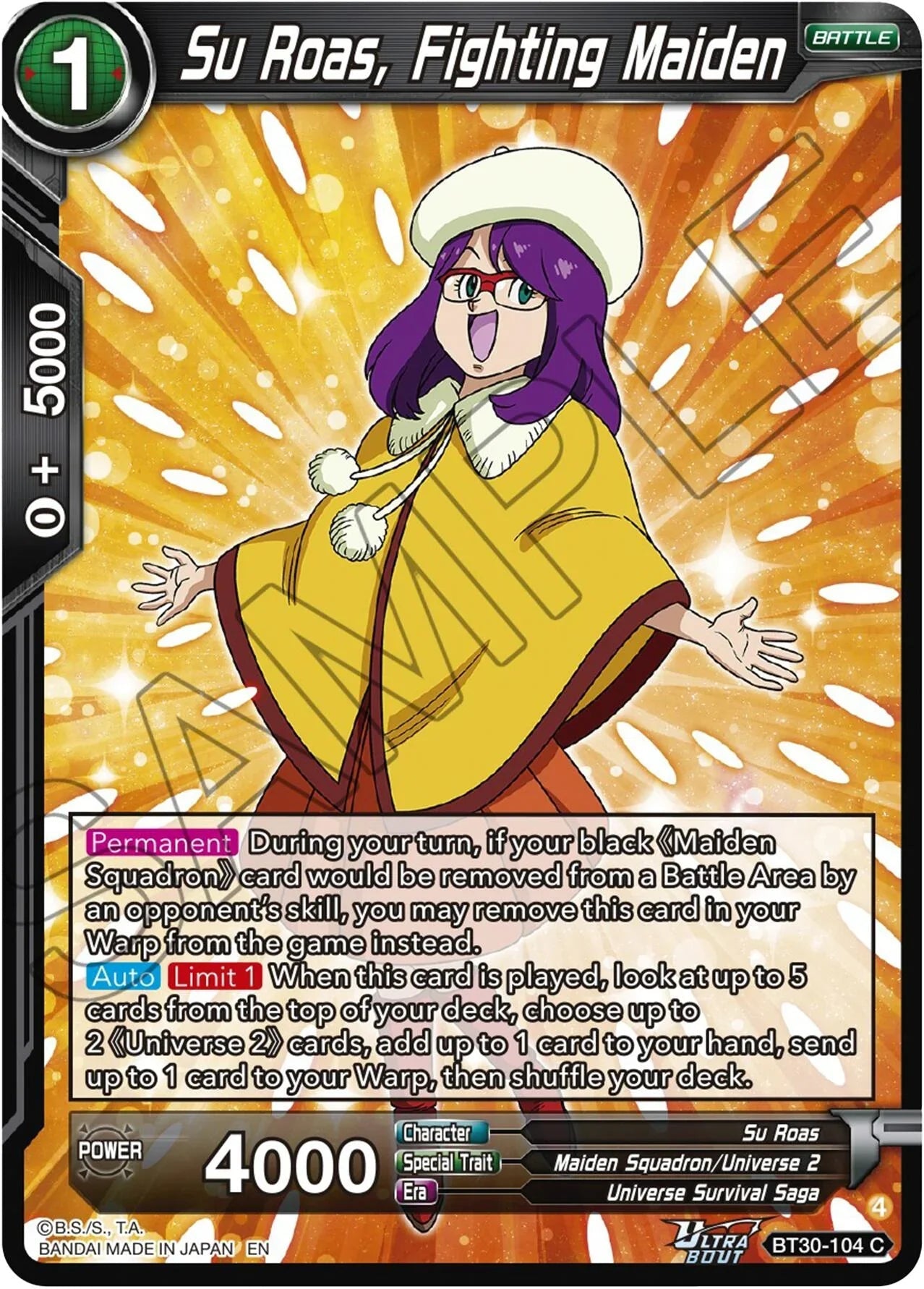 Su Roas, Fighting Maiden (BT30-104) [Three Glorious Fighters]