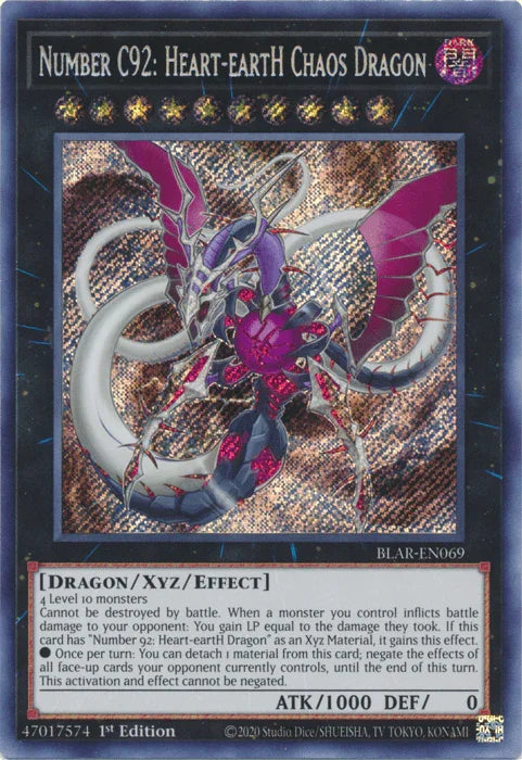 Number C92: Heart-eartH Chaos Dragon [BLAR-EN069] Secret Rare